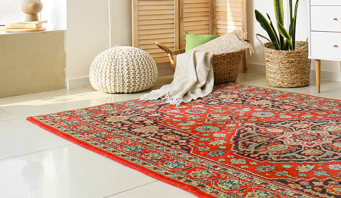 oriental rug in living room