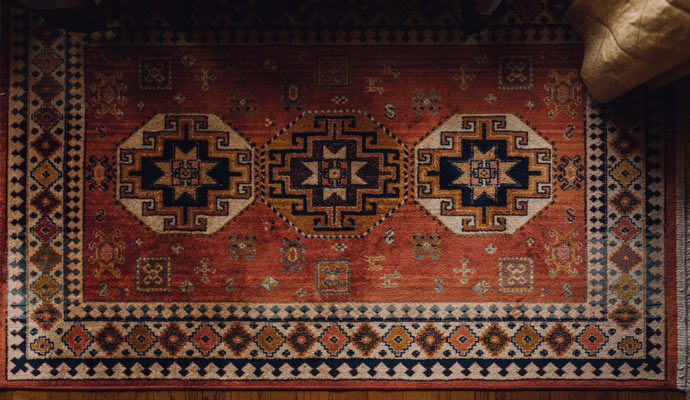 rug on wood floor