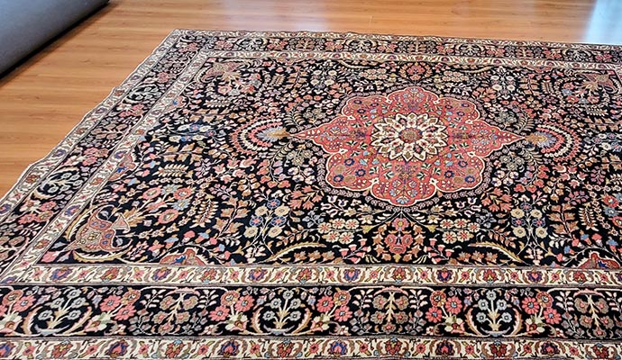 A clean and colorful tibetan rug