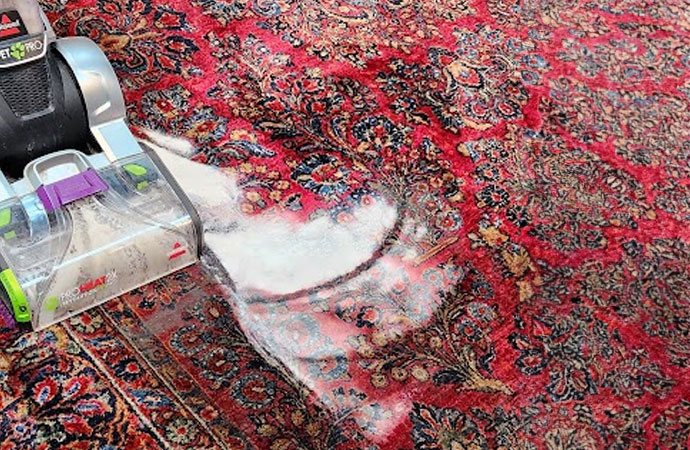 Chemical rug cleaning