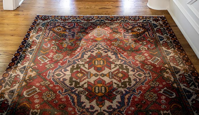 Dust on a tibetan rug