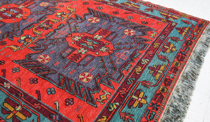 Multi colored oriental rug