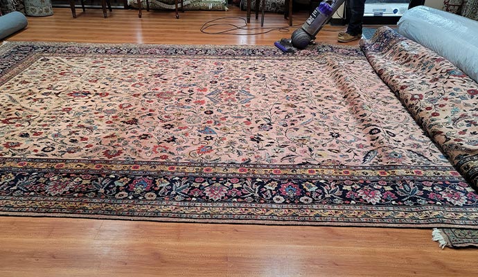 Rug cleaning process