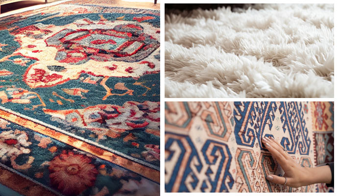 Various types of rug we clean